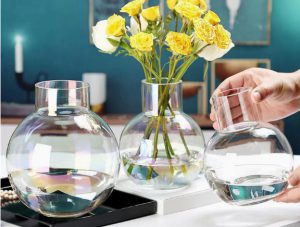 Modern Transparent Glass Vase – Minimalist Flower Vase for Indoor Decor & Gifting