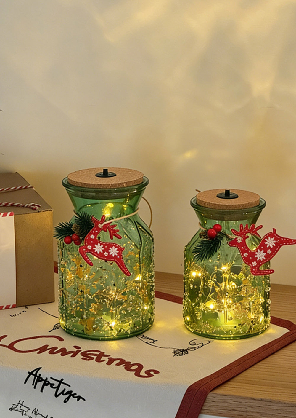 Christmas Glass Vase