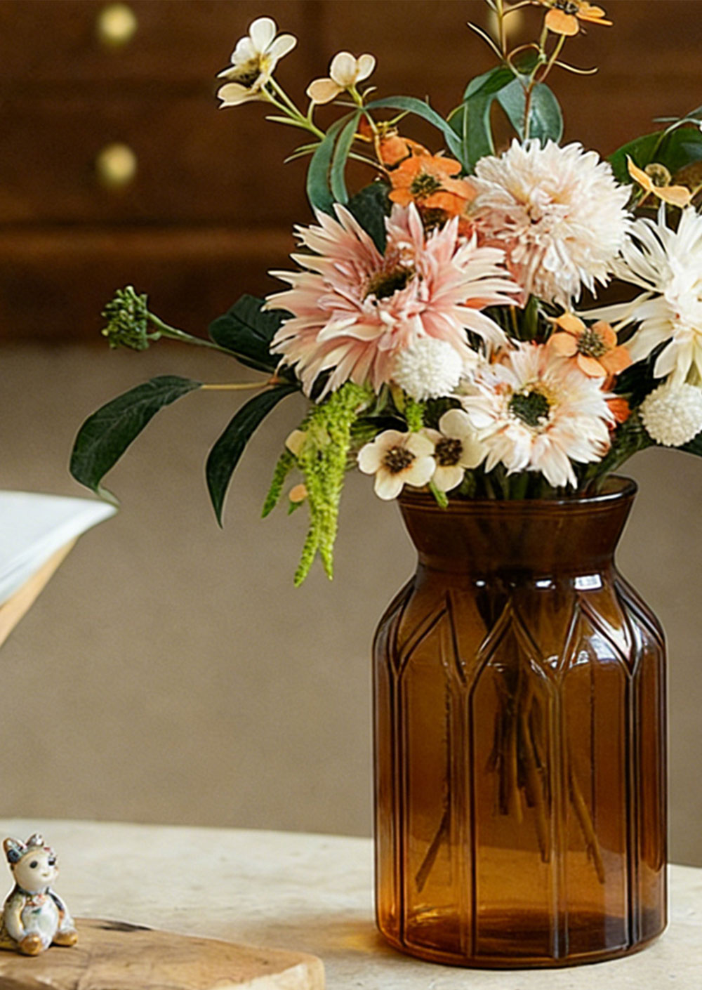 Brown Glass Vase