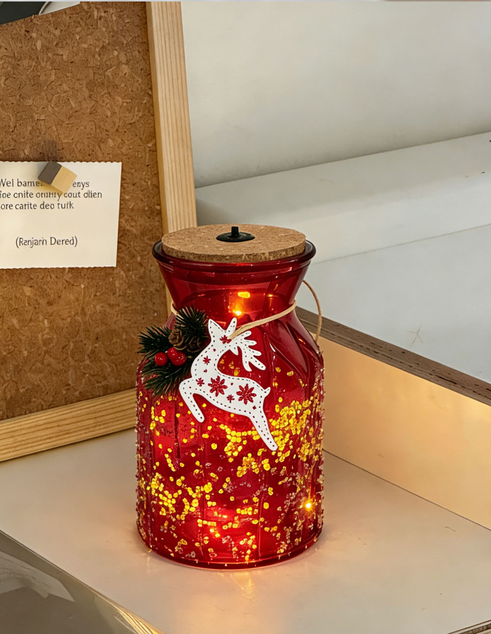Christmas Glass Vase