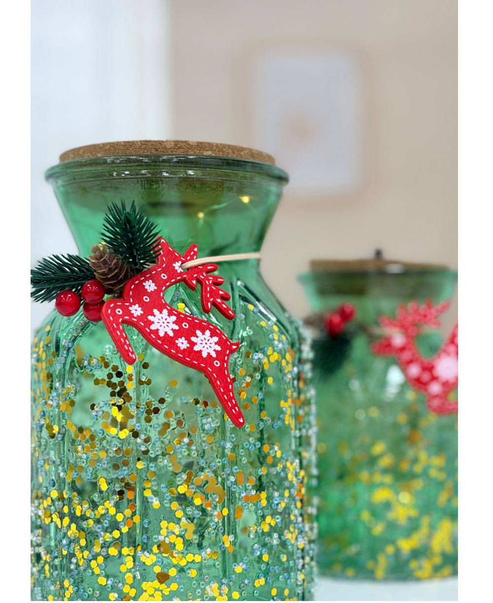 Christmas Glass Vase