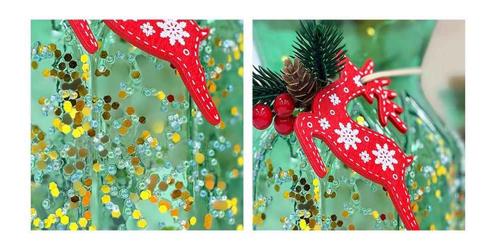Christmas Glass Vase