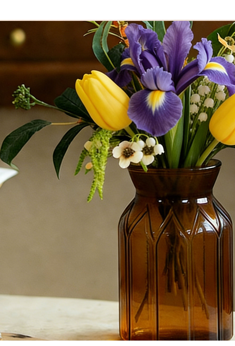 Brown Glass Vase